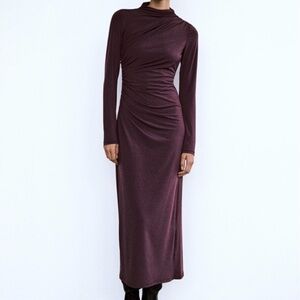 Zara 3067/270 Long Sleeve Maxi Dress Ruched